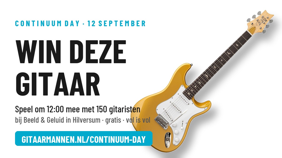 Continuum Day: speel 12 september mee met 150 gitaristen (en win een PRS Silver Sky)