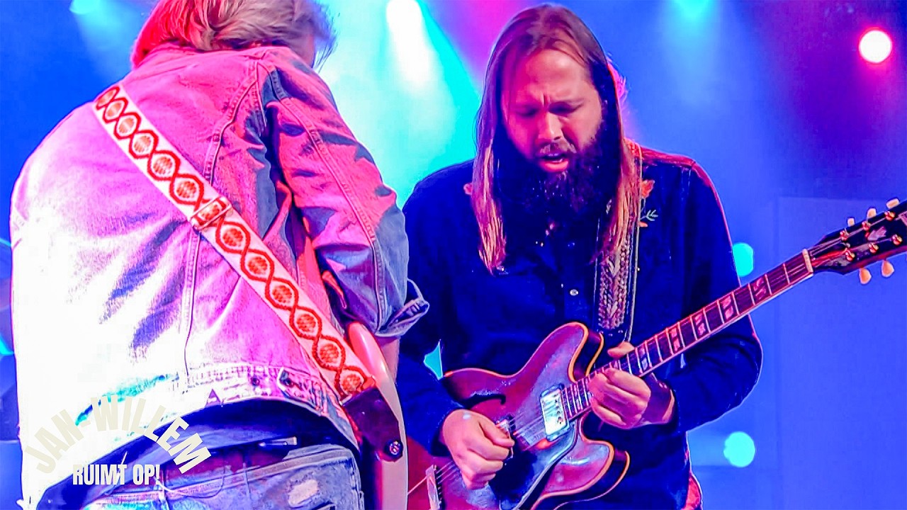 Te gast bij Jan-Willem Ruimt Op: de beste gitaarsolo's en All Along the Watchtower met Leif de Leeuw
